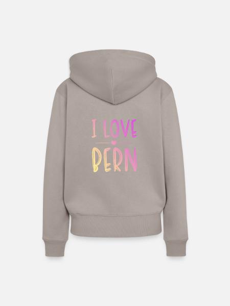 I Love Bern - Frauen Premium Bio Hoodie - Taupe