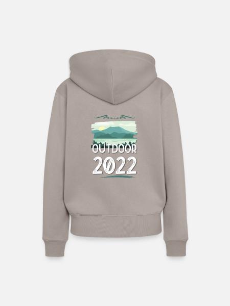 Outdoor 2022 - Frauen Premium Bio Hoodie - Taupe