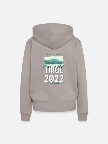 Tirol 2022 - Frauen Premium Bio Hoodie - Taupe