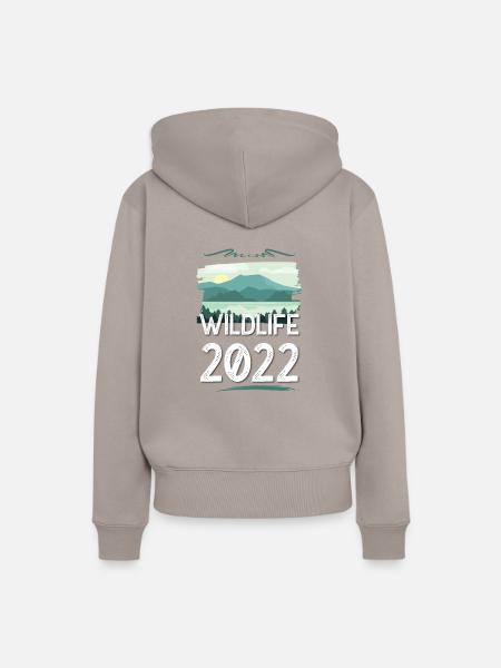 Wildlife 2022 - Frauen Premium Bio Hoodie - Taupe