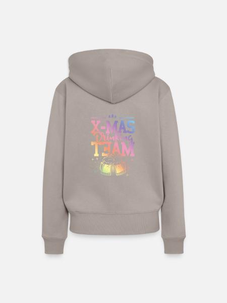 X-mas Drinking Team - Frauen Premium Bio Hoodie - Taupe