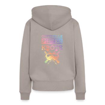 Pentes officielles Crapaud - Sweat à capuche Premium bio Femme - taupe - Dos - Julia (174cm)
