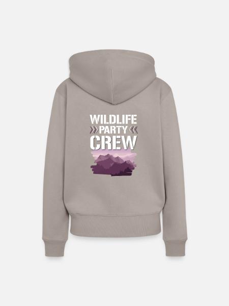 Wildlife Party Crew - Frauen Premium Bio Hoodie - Taupe
