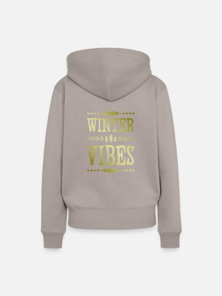 Winter Vibes - Frauen Premium Bio Hoodie - Taupe