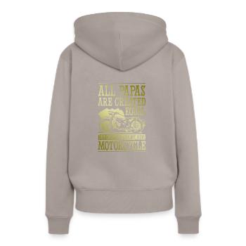Bowling Split - Sweat à capuche Premium bio Femme - taupe - Dos - Julia (174cm)