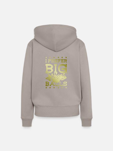 Big Balls Bowling - Frauen Premium Bio Hoodie - Taupe