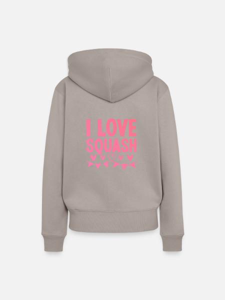 Ich liebe Squash - Frauen Premium Bio Hoodie - Taupe