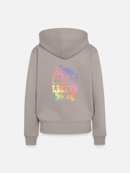 Snowboard Legend - Frauen Premium Bio Hoodie - Taupe