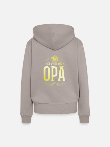 Ich werde Bald Opa - Frauen Premium Bio Hoodie - Taupe