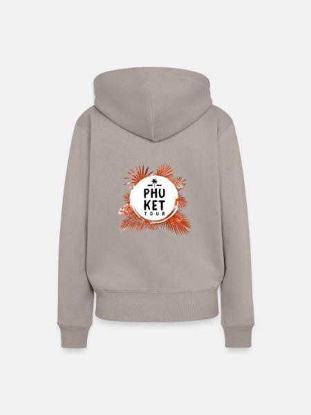 Phuket Tour Bunt - Frauen Premium Bio Hoodie - Taupe