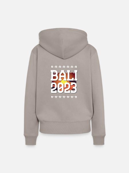 Bali 2023 - Frauen Premium Bio Hoodie - Taupe
