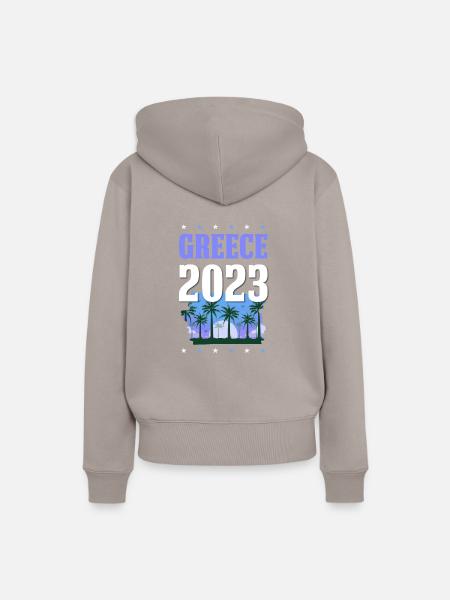 Greece 2023 - Frauen Premium Bio Hoodie - Taupe