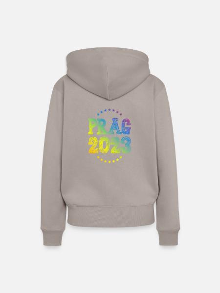 Prag 2023 - Frauen Premium Bio Hoodie - Taupe