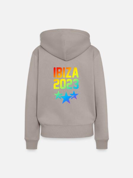 Ibiza 2023 - Frauen Premium Bio Hoodie - Taupe