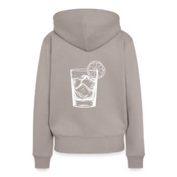Limonade Getränk - Frauen Premium Bio Hoodie - Taupe - Hinten - Julia (174cm)