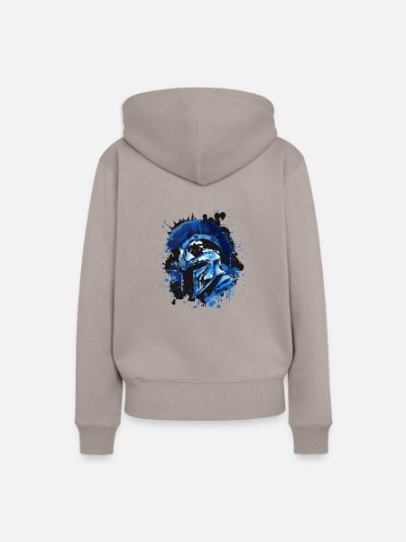 Spartaner Helm Sparta - Frauen Premium Bio Hoodie - Taupe