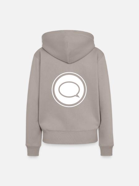 Sprechblase - Frauen Premium Bio Hoodie - Taupe