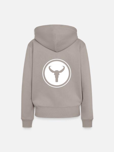 Bulle Skelett - Frauen Premium Bio Hoodie - Taupe