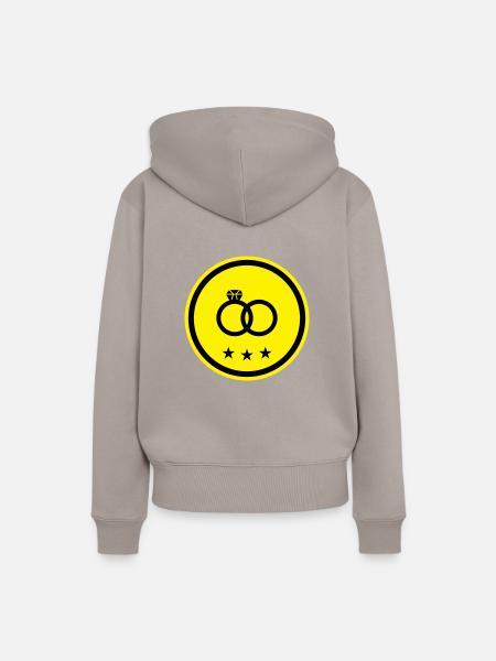 Eheringe Ring Hochzeit - Frauen Premium Bio Hoodie - Taupe