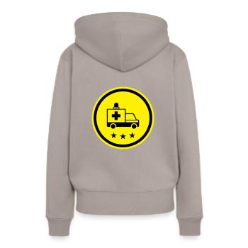 Krankenwagen Ambulance - Sweat à capuche Premium bio Femme - taupe - Dos - Julia (174cm)