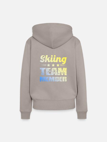 Skiing Team - Frauen Premium Bio Hoodie - Taupe