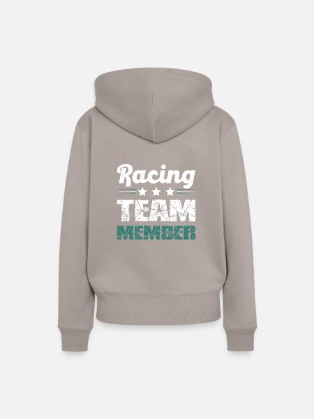 Racing Team - Frauen Premium Bio Hoodie - Taupe