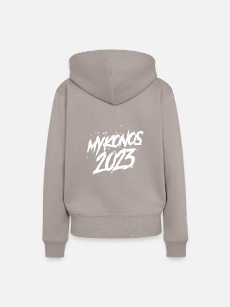 Mykonos 2023 - Frauen Premium Bio Hoodie - Taupe