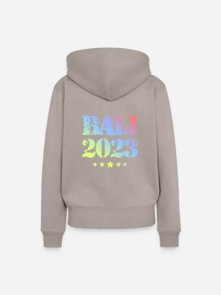 Bali 2023 - Frauen Premium Bio Hoodie - Taupe