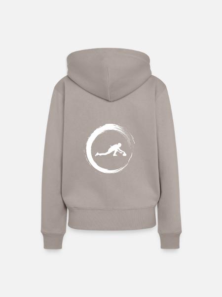 Curling - Frauen Premium Bio Hoodie - Taupe