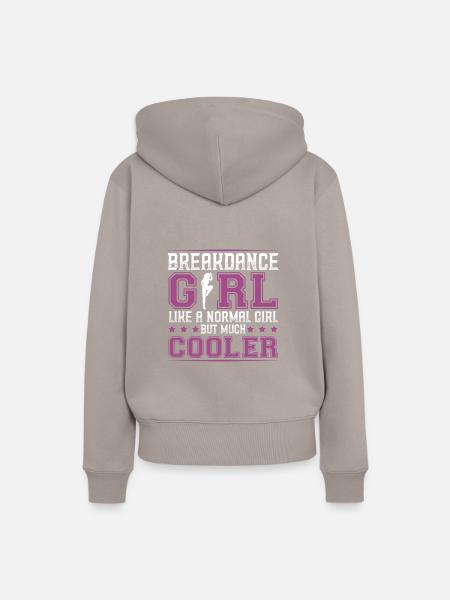 breakdance mädchen - Frauen Premium Bio Hoodie - Taupe