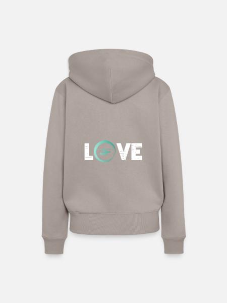 Sporty Hobby Leidenschaft Hubschrauber - Frauen Premium Bio Hoodie - Taupe