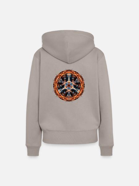 Fire Sun - Frauen Premium Bio Hoodie - Taupe