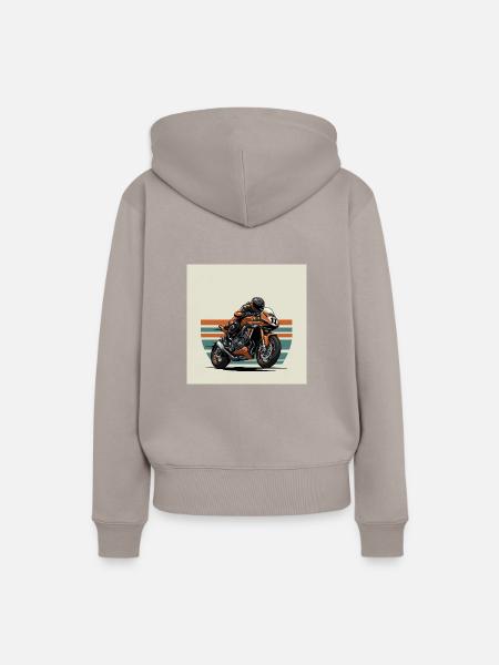Die Kunst des Motorradfahrens - Frauen Premium Bio Hoodie - Taupe