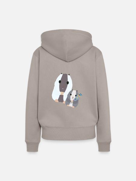 Zur Einschulung nicht allein - Frauen Premium Bio Hoodie - Taupe