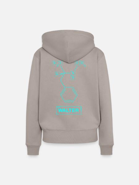 Trash Asset - Walter [cyan-upright] - Frauen Premium Bio Hoodie - Taupe