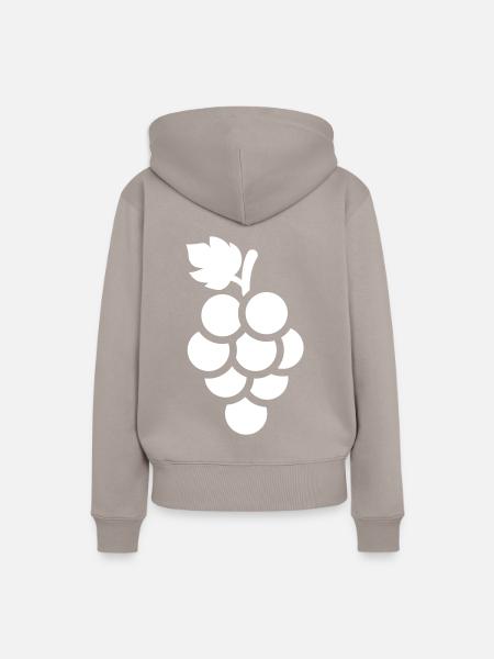 weintrauben - Frauen Premium Bio Hoodie - Taupe
