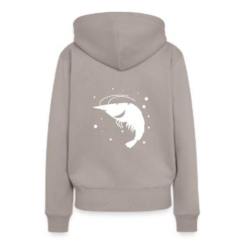 Languste - Fisch Meereswesen Tierfreund - Frauen Premium Bio Hoodie - Taupe - Hinten - Julia (174cm)