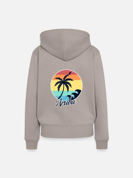 Aruba - Frauen Premium Bio Hoodie - Taupe