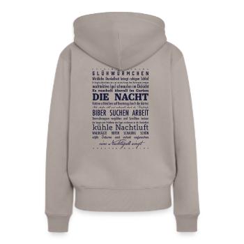 Typorechteck Pfade - Frauen Premium Bio Hoodie - Taupe - Hinten - Julia (174cm)