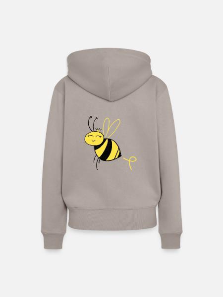Biene - Frauen Premium Bio Hoodie - Taupe