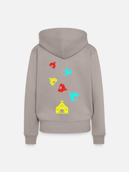 Kirche - Frauen Premium Bio Hoodie - Taupe