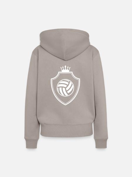 Volleyball Wappen - Frauen Premium Bio Hoodie - Taupe