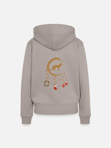 Fuchs Weihnachten Weihnachtstraumfänger - Frauen Premium Bio Hoodie - Taupe