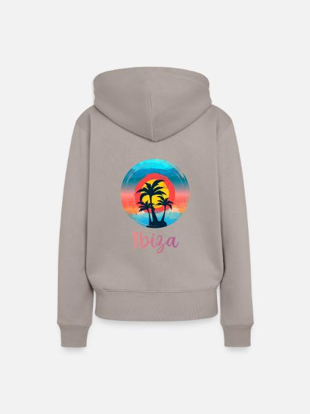 Ibiza - Frauen Premium Bio Hoodie - Taupe