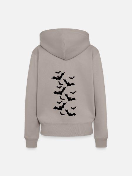 Fledermäuse - Frauen Premium Bio Hoodie - Taupe