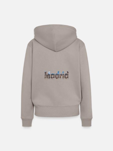 Madrid hat viele Sehenswürdigkeiten - Frauen Premium Bio Hoodie - Taupe