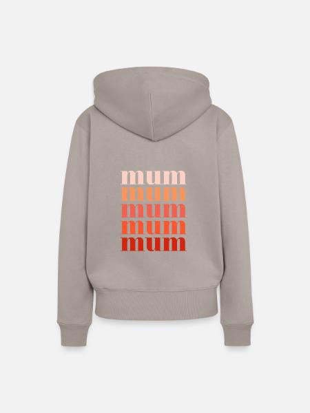 mum rot - Frauen Premium Bio Hoodie - Taupe