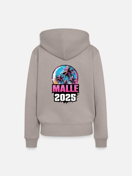 Malle 2025 Palmen - Frauen Premium Bio Hoodie - Taupe