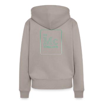 Element Metalcore by Moshpitwear - Sweat à capuche Premium bio Femme - taupe - Dos - Julia (174cm)