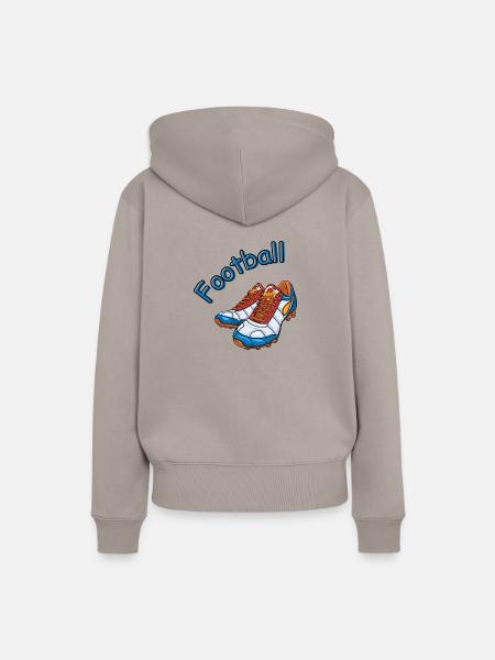 Fußball - Frauen Premium Bio Hoodie - Taupe